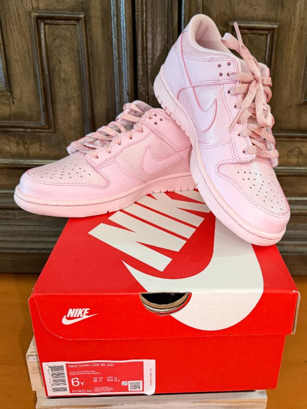 Nike Dunk Low Prism Pink in Kids GS 6Y